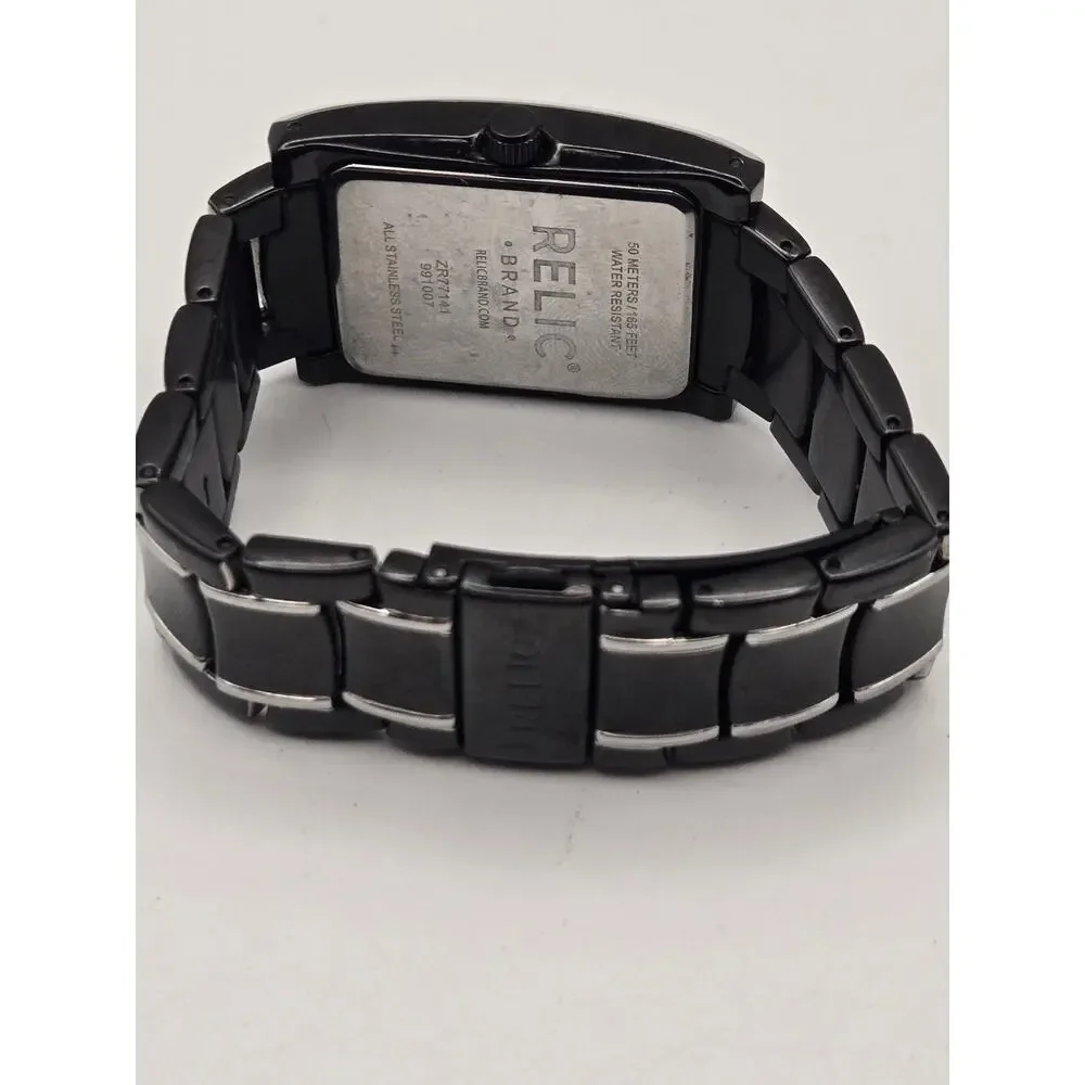 Relic Men's Rectangular Wristwatch Stainless Steel